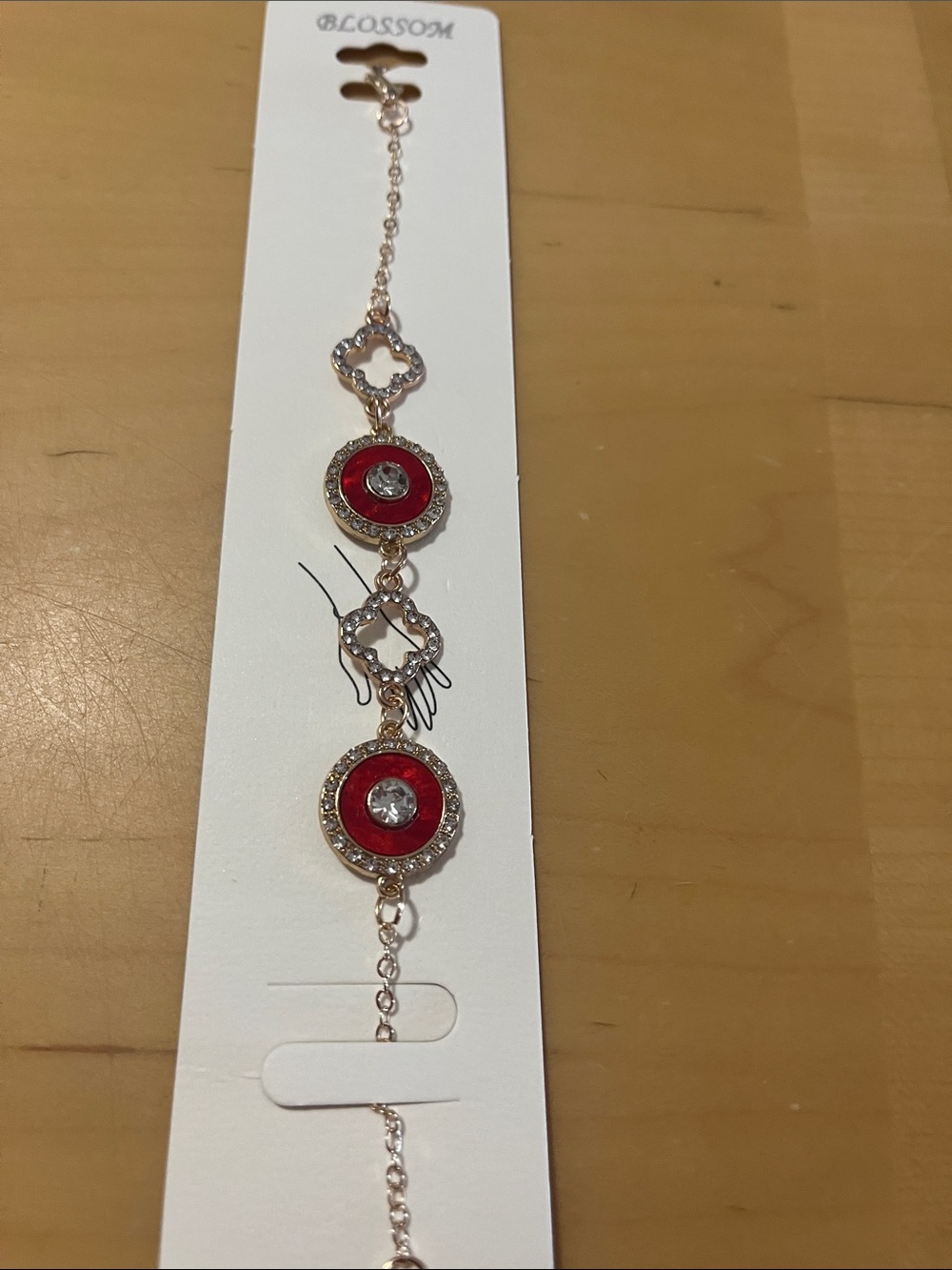 Red Crystal Accent Women's Bracelet